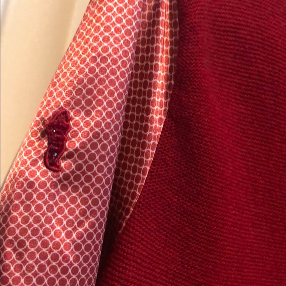 Italian Red Blouse - Picture 2 of 3